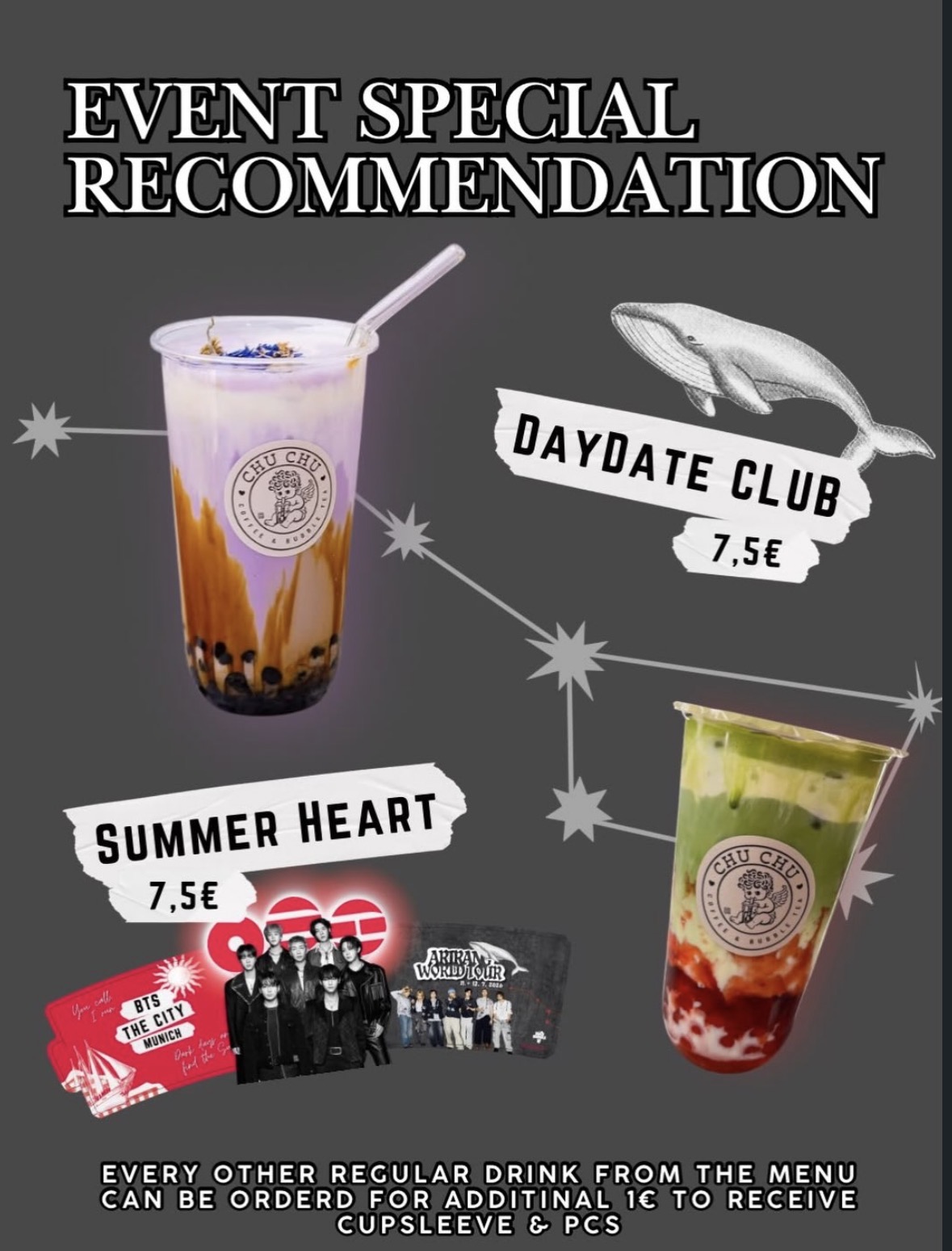 BTS Event Special Drinks: Daydate Club & Summer Heart